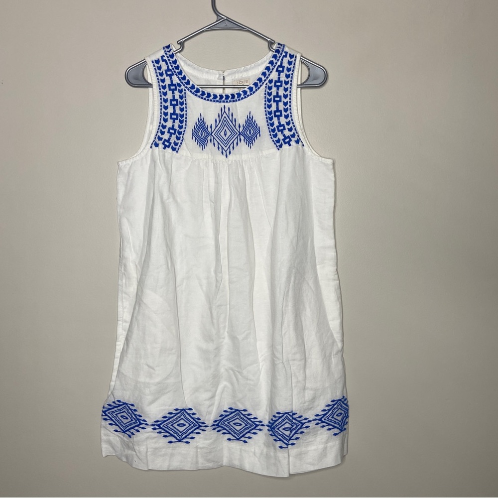 J Crew Boho Cotton Embroidered Sundress 6